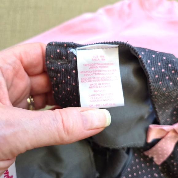 YoungHearts, Pink, Black & White Poodle Dress, Size 18 Months Tall - Picture 13 of 13